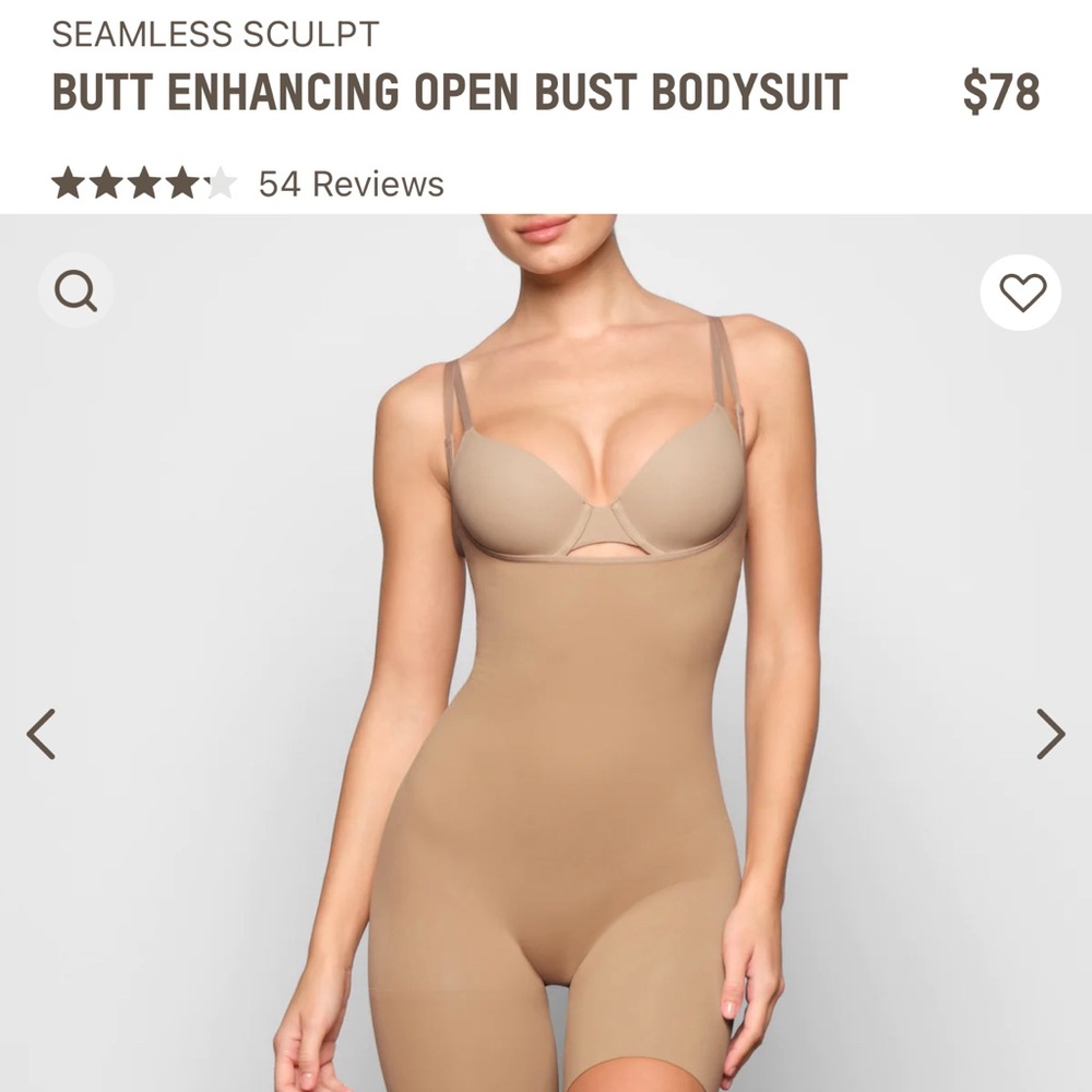 Skim Butt Enhancing Open Bust Bodysuit